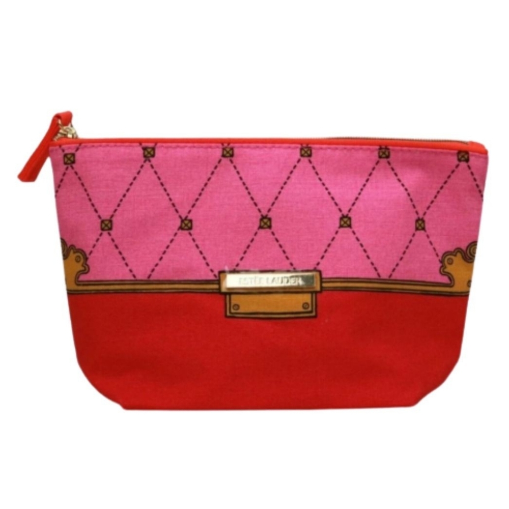 *NWOT* Estee Lauder Pink & Red Makeup Case